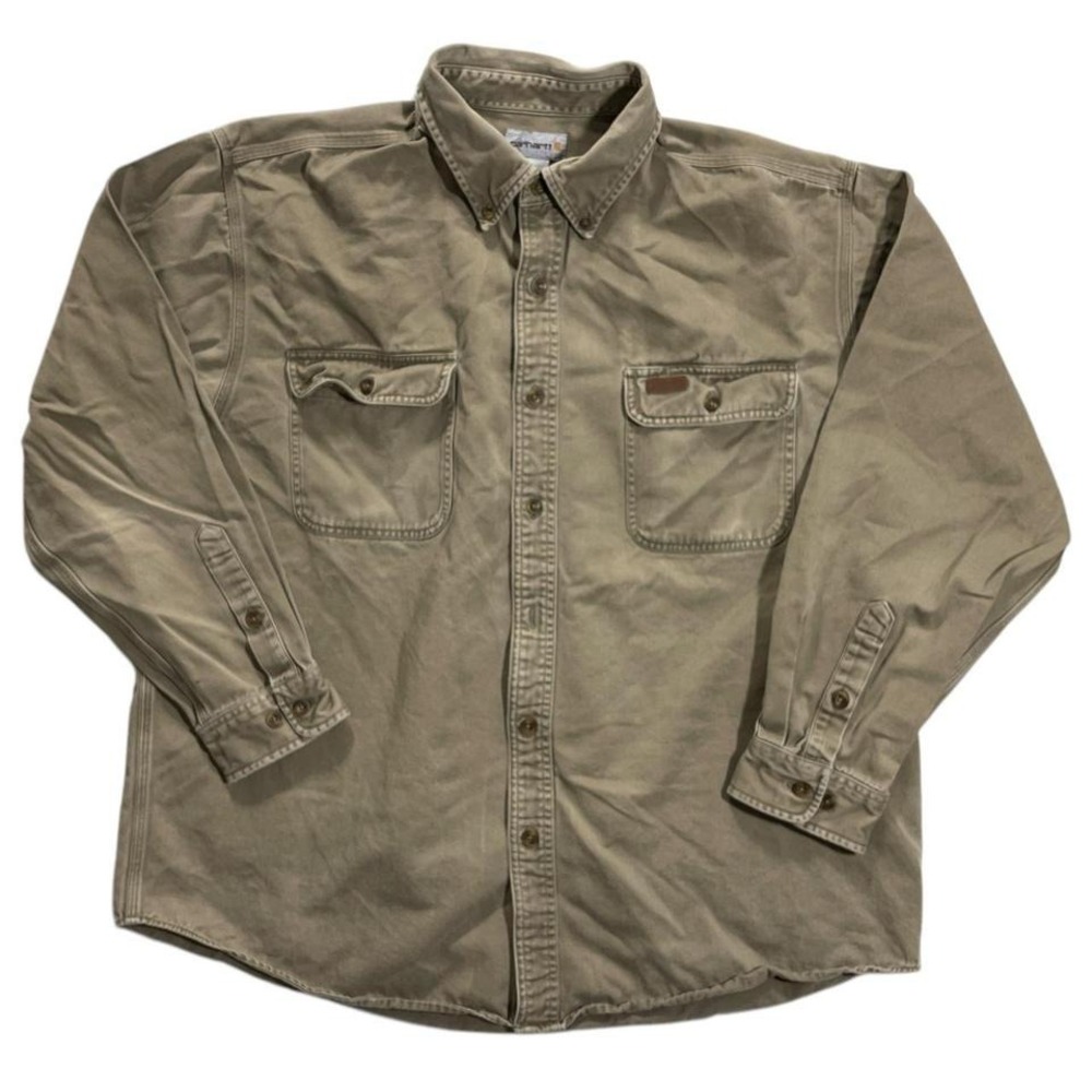 Button Up Workwear Collar Outdoors 100% Cotton Men's‎ XL